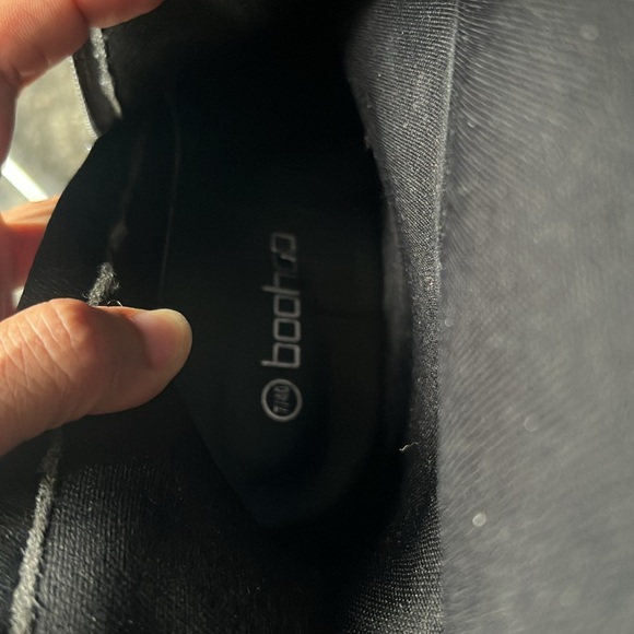 Boohoo Black Square Toe Heeled Boots, 9 - Picture 8 of 9